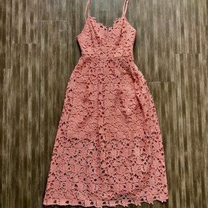 ASTR  - LACE A LINE MIDI DRESS